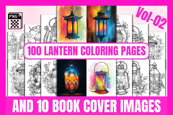 100 Lantern Coloring Pages Vol-2: A Strategic Resource for Creativity and Business