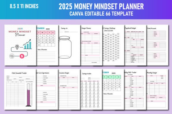 2025 Money Mindset Planner Canva KDP