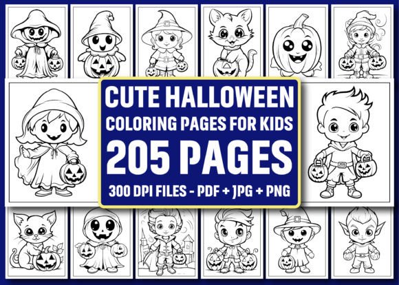 205 Cute Halloween Coloring Book - KDP: A Perfect Blend of Creativity and Convenience