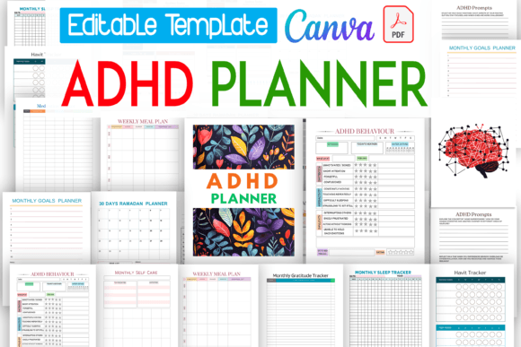 ADHD Planner - KDP Canva Template