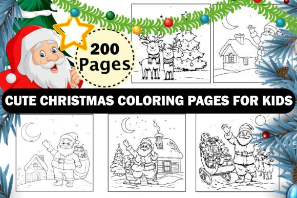 Bold Cute Christmas Coloring Pages Vol-4: A Festive Creative Adventure