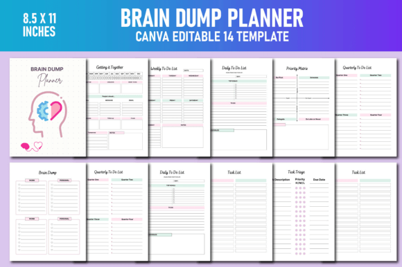 Brain Dump Planner Canva KDP: A Comprehensive Tool for Modern Organization