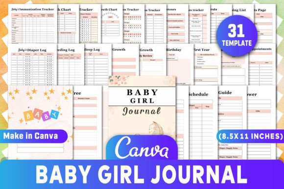 Editable Baby Girl Journal Canva: A Versatile Tool for Tracking Your Little One’s Journey