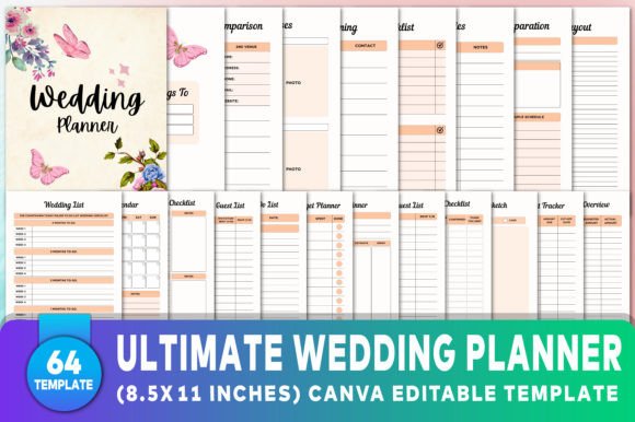 Editable Ultimate Wedding Planner Canva