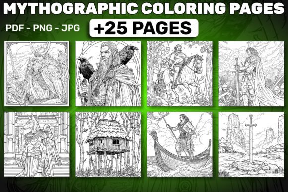 Mythographic Coloring Pages for Adults