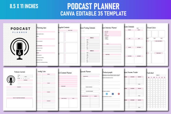 Podcast Planner Canva KDP: A Comprehensive Tool for Organizing Your Podcast Journey