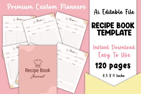 Recipe Book Journal Template KDP Canva: A Creative Culinary Companion