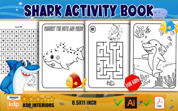 Shark Activity Book for Kids KDP