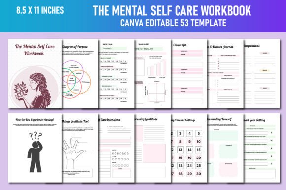 The Mental Self Care Workbook Canva KDP: A Comprehensive Guide to Digital and Print Self-Care Tools