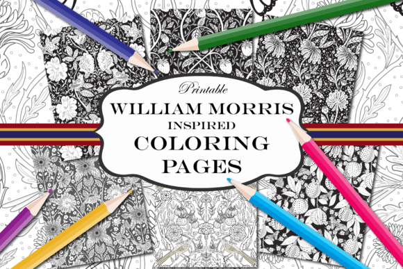 William Morris Style Coloring Pages